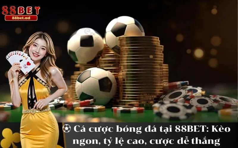 Cá cược bóng đá tại 88BET Kèo ngon, tỷ lệ cao, cược dễ thắng