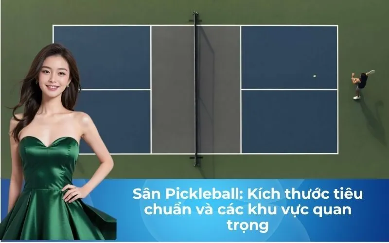 Sân Pickleball: Kích thước tiêu chuẩn và các khu vực quan trọng