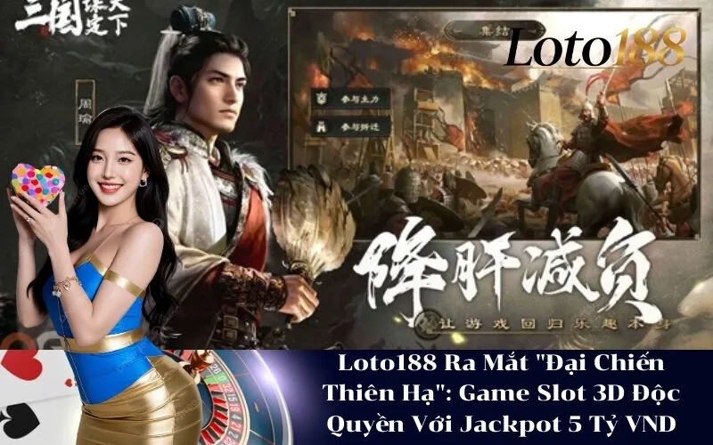 Loto188 Ra Mắt Đại Chiến Thiên Hạ Game Slot 3D Độc Quyền Jackpot 5 Tỷ VND